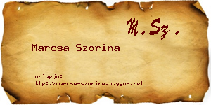 Marcsa Szorina névjegykártya